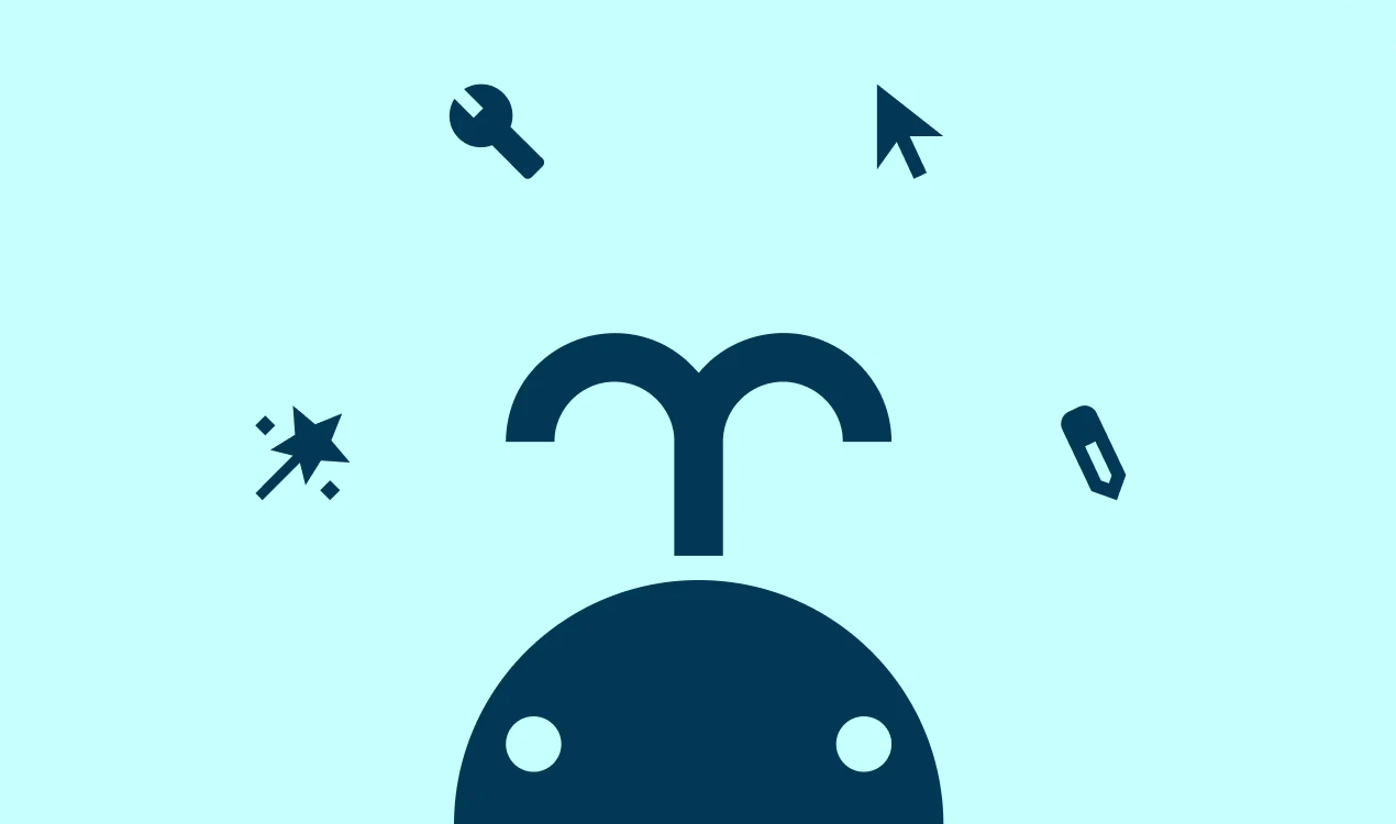 The Moby submark surrounded by the Automations, Landing Pages, Creative Studio and Actions glyphs