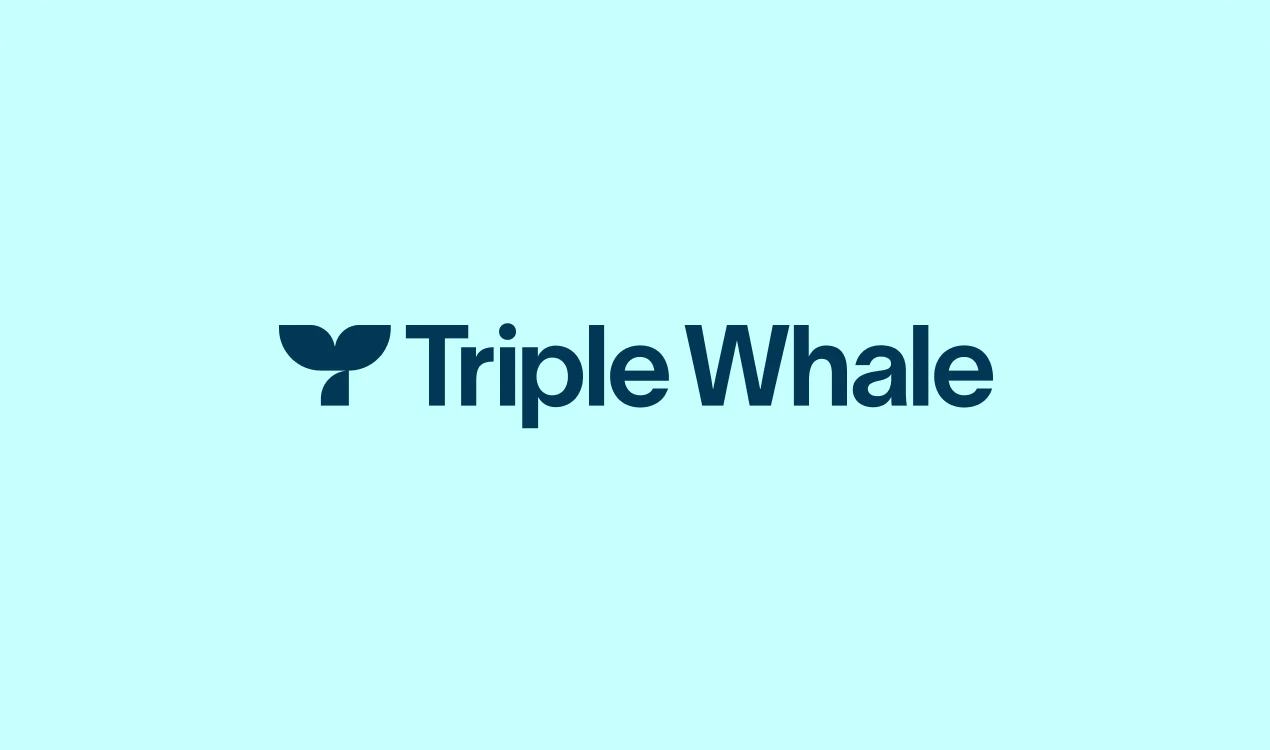 The Triple Whale wordmark on sky