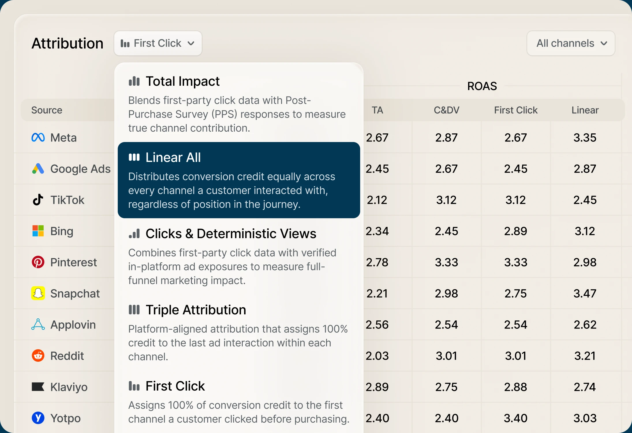 Triple Whale product interface